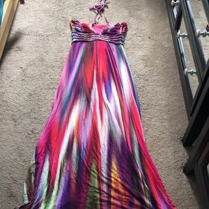 Sky floor length dress